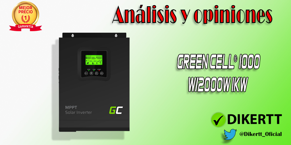Análisis y opiniones Green Cell® 1000W/2000W 1kW 12V 220V/230V Onda Pura