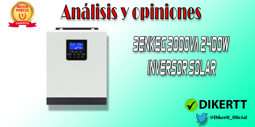 Análisis y opiniones Benkeg 3000VA 2400W Inversor solar de onda