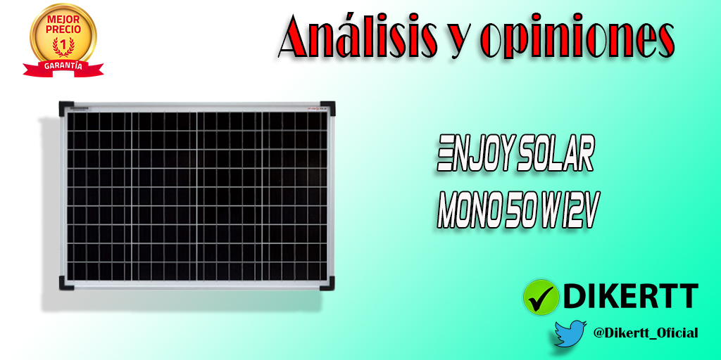 Instalación sencilla y durabilidad: características de Enjoy Solar Mono 50W 12V Panel Solar Monocristalino