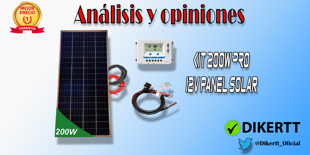 Análisis y opiniones Kit 200W PRO 12V panel solar placa monocristalina células PERC de alta eficienci