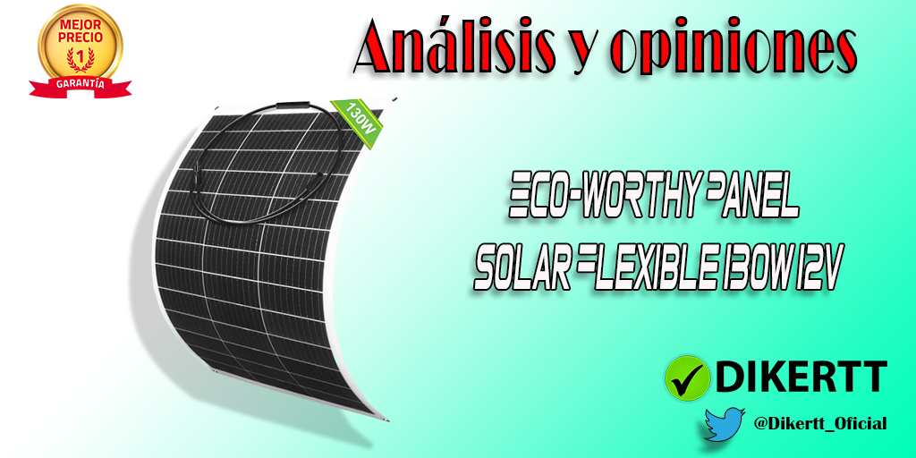 Consigue energía solar portátil y duradera con el panel solar ECO-WORTHY flexible 130W