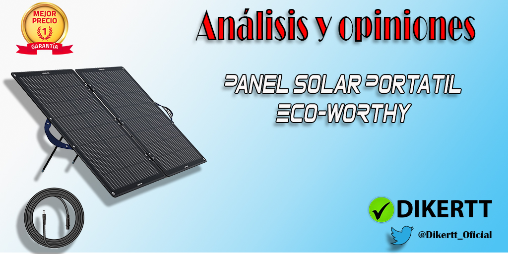 Análisis y opiniones ECO-WORTHY 100W Panel Solar Plegable Panel Solar Portatil