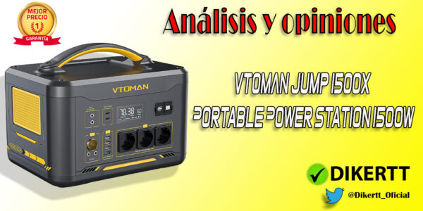 Análisis y opiniones Generador Portátil VTOMAN Jump 1500X