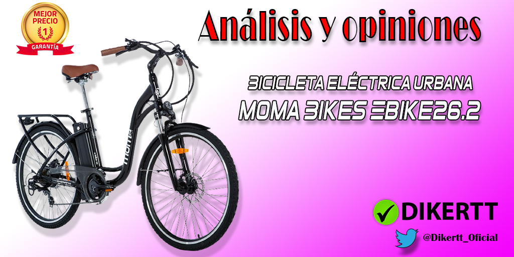 Análisis y opiniones Moma Bikes Bicicleta Electrica Urbana Ebike26.2, Aluminio, SHIMANO 7v,