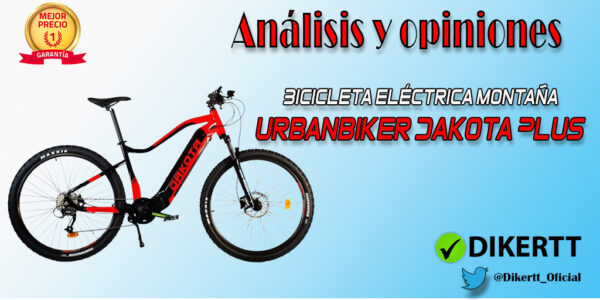 Análisis y opiniones Urbanbiker Bicicleta Eléctrica Montaña Dakota PLUS