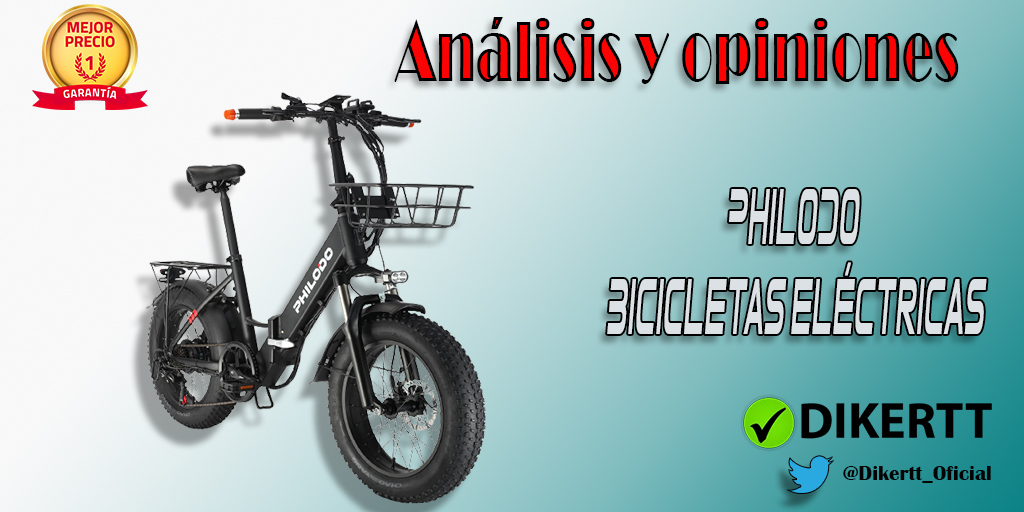 PHILODO Bicicletas eléctrica Fat Tire City Bikes 48V