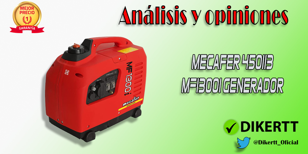 Análisis y opiniones Mecafer 450113 MF1300i Generador