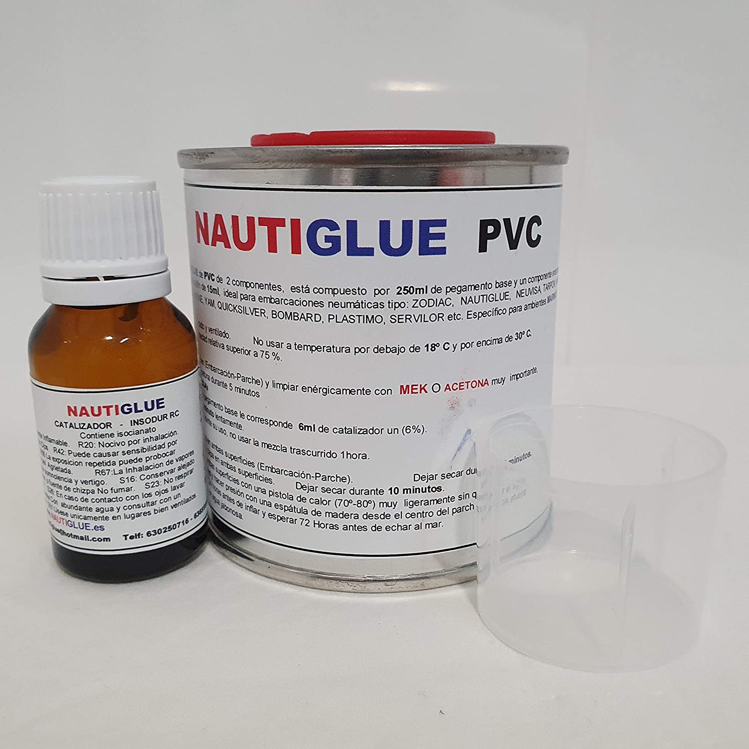 Nautiglue Pegamento para la reparación de tabla de paddle y neumáticas de PVC (250 mililitros)