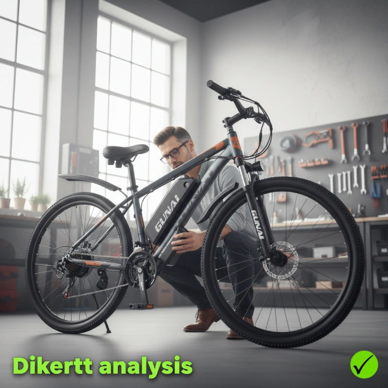 Vista lateral de la GUNAI Bicicleta Eléctrica de Montaña 29